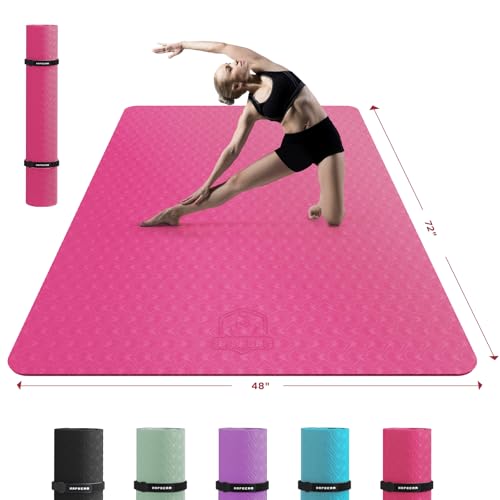 Extra Large Yoga Mat - 72x48, 1/4 Inch Thick, Non-Slip, Eco-Friendly L753346