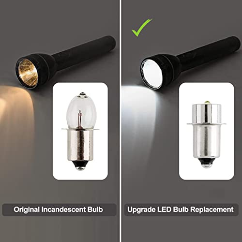 LED Flashlight Bulb DC4-24V, 3W Replacement for 3-16 C&D Cells (1 Pack) E702
