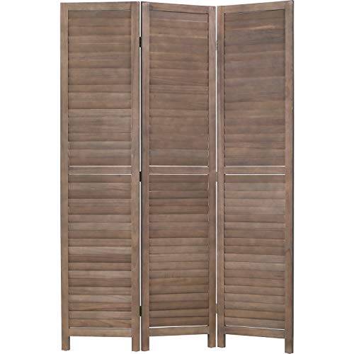 6 Panel Wood Room Divider Freestanding White 5.57 FT S6393