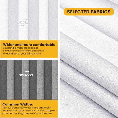 Accordion Room Divider Curtains with Ceiling Track, Grey, W100 x L84 J296