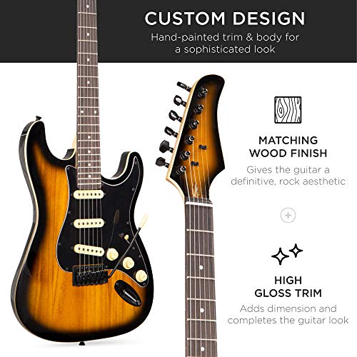 Beginner Electric Guitar Starter Kit with Case, Amp, and Accessories G63095
