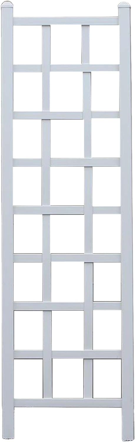 PVC Vinyl Outdoor Garden Patio Trellis with Ground Anchors K82353