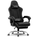 Gaming Chair with Footrest and Lumbar Support, Height Adjustable, 360° Swivel, Blue U7447