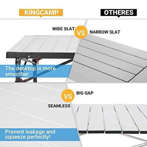 Folding Camping Table Portable Aluminum Roll Up Lightweight for Outdoor Picnic F98743