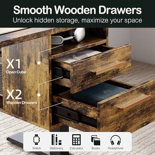 Standing Desk with 4 Drawers, Height Adjustable Electric Sit Stand Desk M218