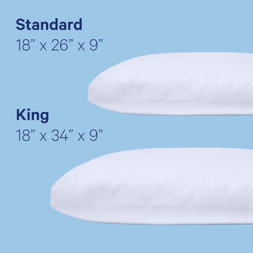 King Size Pillow, White, 2 Pack P827756