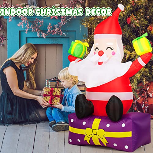 Inflatable Santa Claus with Gift Boxes Outdoor Christmas Yard Decor Z81936