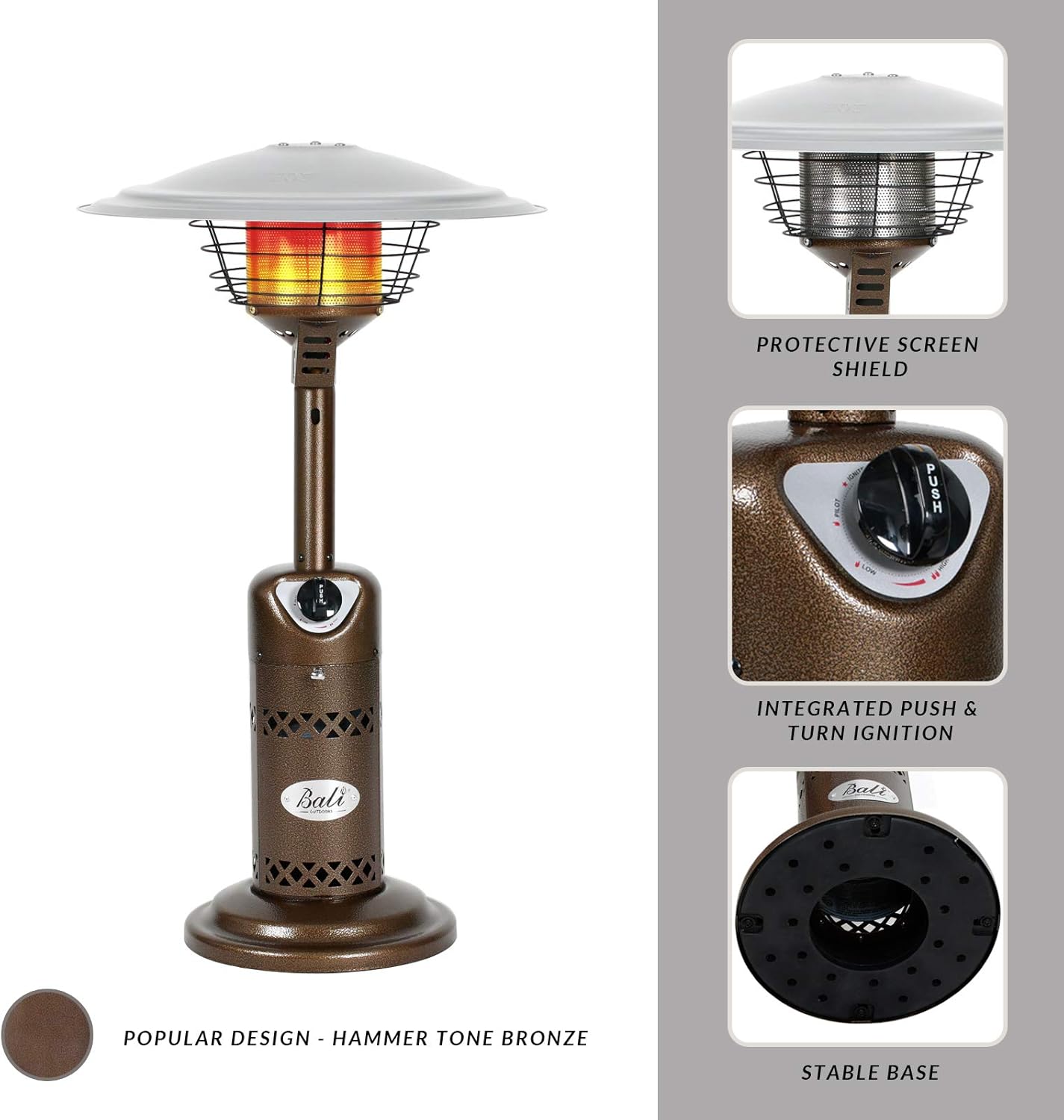 Portable Propane Patio Heater, Table Top Outdoor Heater E5001