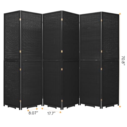 Bamboo Room Divider Folding Privacy Screen, 4 Panel, Beige T32841