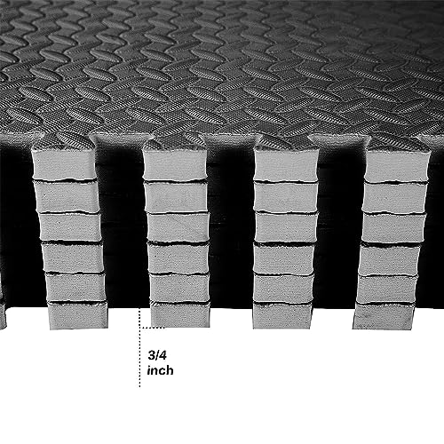 Puzzle Exercise Mat with EVA Foam Interlocking Tiles for MMA, Gymnastics and Home Gym N211438
