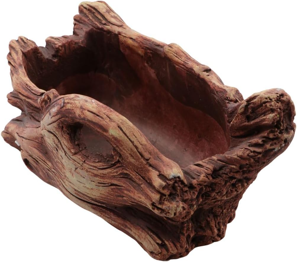 Wood Stump Planter with Drainage Hole for Succulents W12399