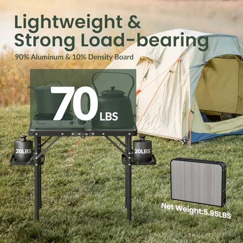 Folding Camping Table Small 2ft Portable Aluminum W647