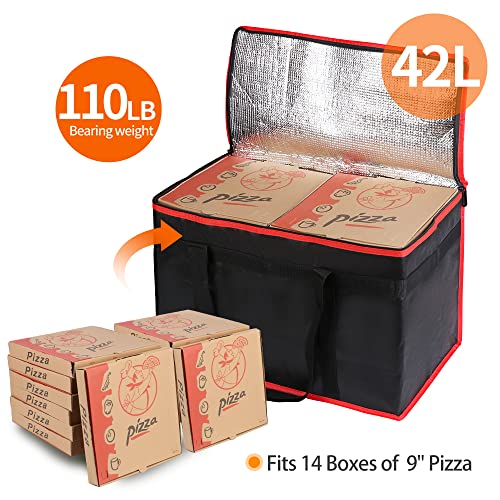 Insulated Food Delivery Bag Hot Cold Meal Carrier Cooler Tote K646948