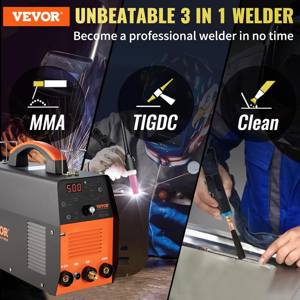 TIG Welder 3 in 1, 110/220V Dual Voltage, IGBT Inverter T588