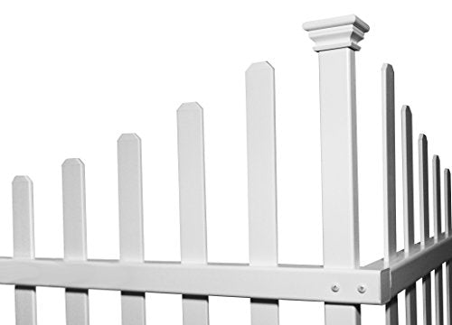 Vinyl Corner Picket Accent Fence, 40" W x 30" H, White A6843