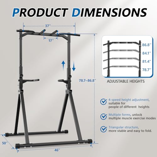 Pull Up Bar Dip Station for Home Gym Strength Training Q39888