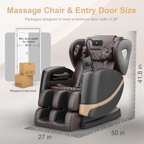 Zero Gravity Full Body Massage Chair with Heating, Foot Massage, Bluetooth Speaker L5704