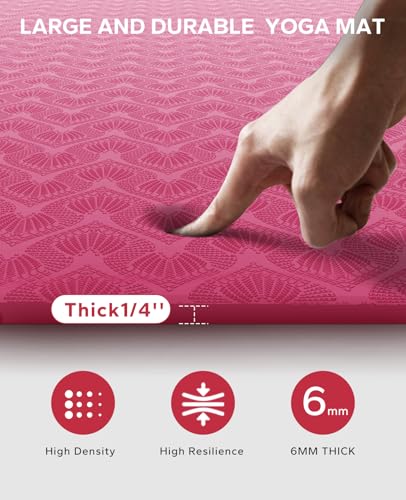 Extra Large Yoga Mat - 72x48, 1/4 Inch Thick, Non-Slip, Eco-Friendly L753346