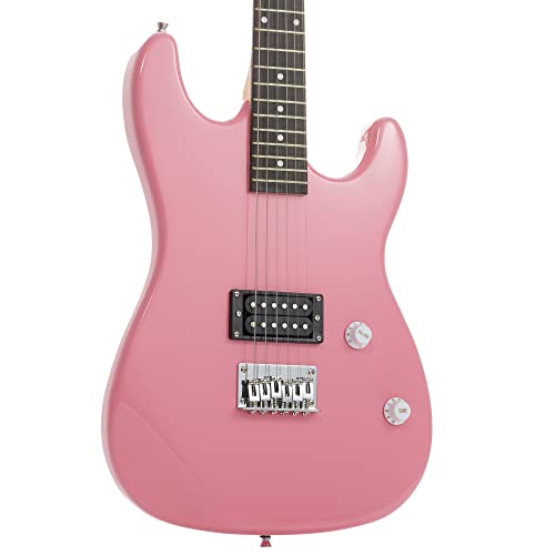 Full Size Electric Guitar with 10-Watt Amp, Black, Right Handed Beginner Kit D640