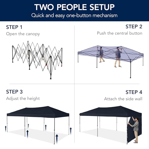 10x20 Party Tent, Waterproof Outdoor Canopy with Sidewalls Y555496