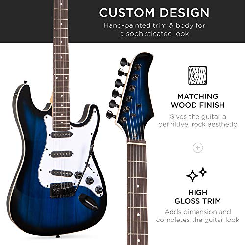 Beginner Electric Guitar Starter Kit with Case, Amp, and Accessories G63095