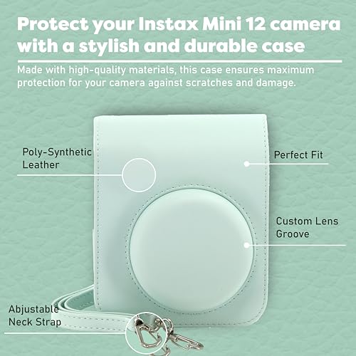 Instax Mini 12 Instant Camera Bundle with 60 Sheets Film and Accessories N9593