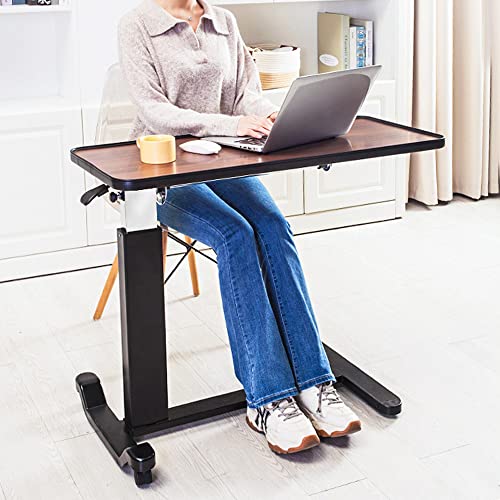 Adjustable Overbed Table with Wheels for Meals, Laptop, Writing I4911