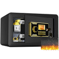 Dextrus Security Safe Box,1.5 CU.FT Safety Cabinet Money Safe with Digital Keypad for Documents and Valuables in Homes, Offices, and Hotels,16.93"D x 14.57"W x 10.6"H,Black