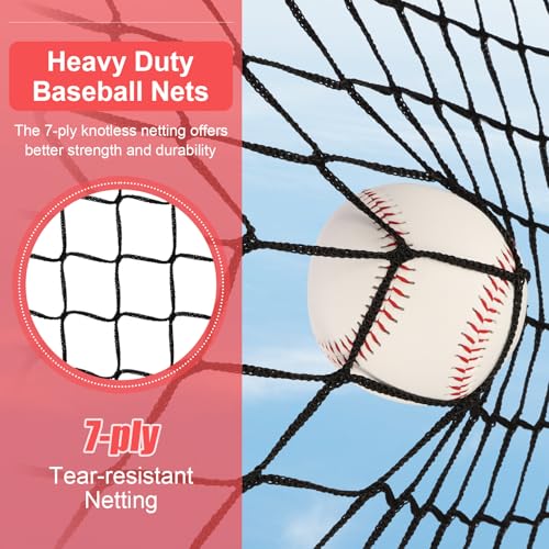 Baseball Softball Practice Net with Batting Tee and Strike Zone Target D632881