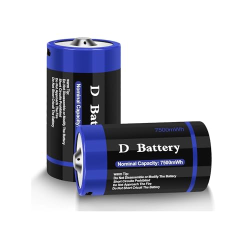 Rechargeable C Cell Batteries with USB-C Charging Cable, 1.5v Lithium LR14 C Size Battery 4100mWh for Flashlight 4 Pack