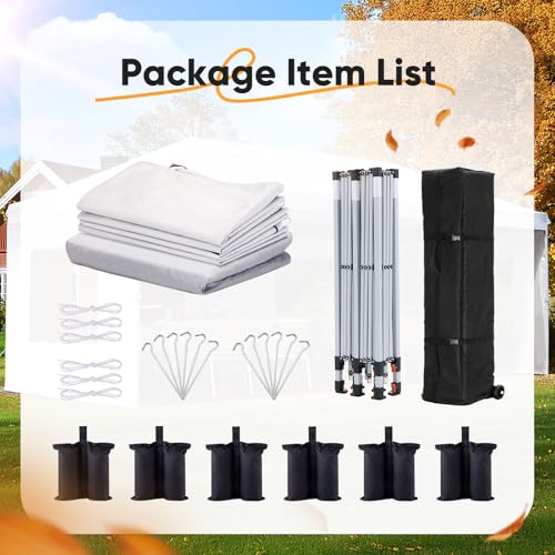 Pop up Canopy Tent 10x20ft Waterproof with Roller Bag O882