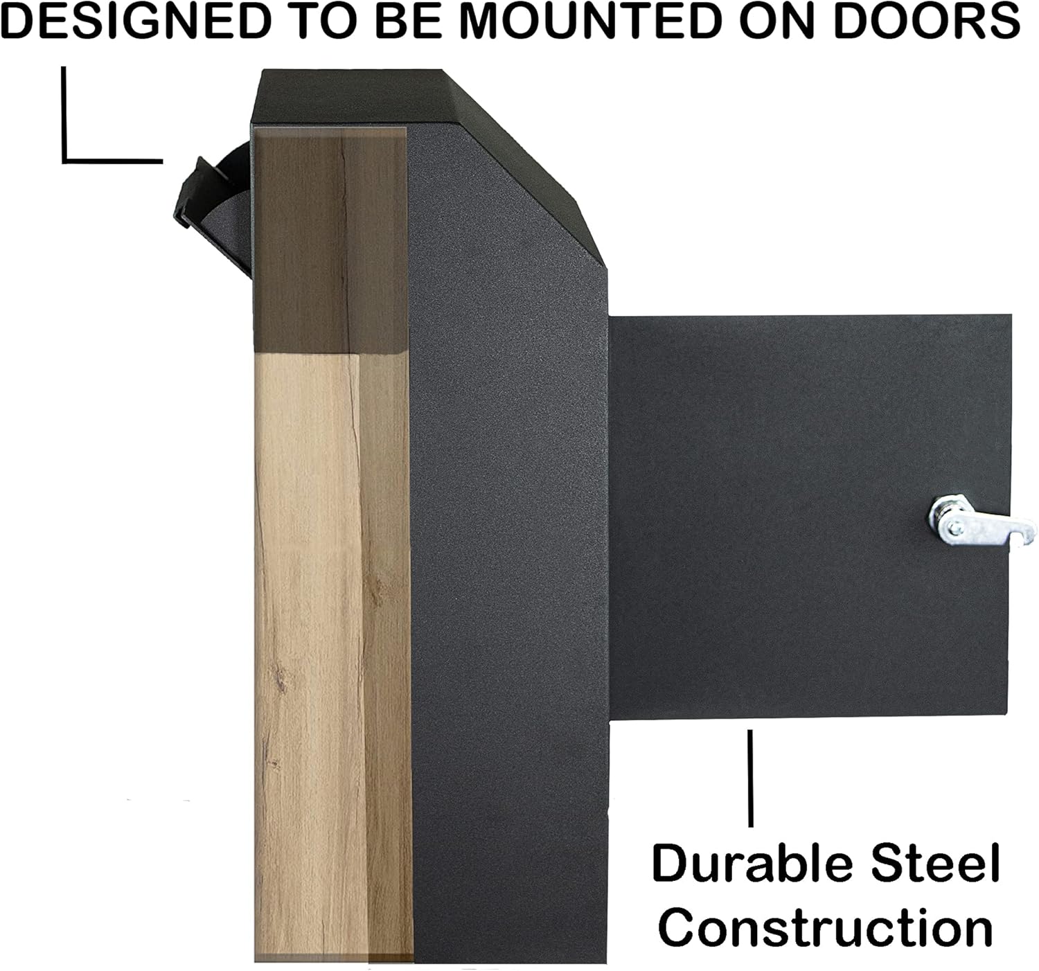 Door Drop Box for Mail, Rent, Deposit, and Night Key - Locking Steel Mailbox with Rear Access O3606