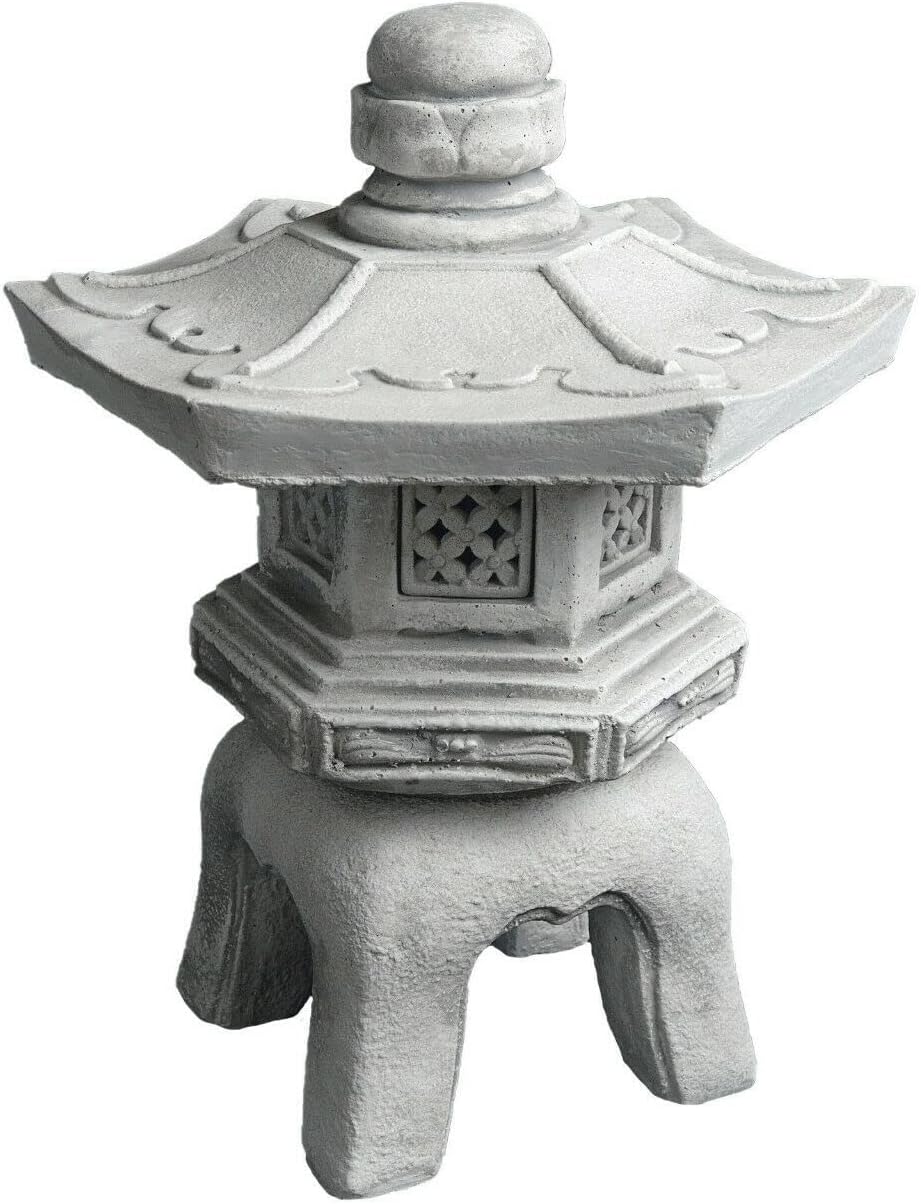 Concrete Pagoda Lantern Statue for Zen Garden Outdoor Decor J228