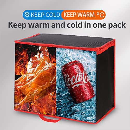 Insulated Food Delivery Bag Hot Cold Meal Carrier Cooler Tote K646948