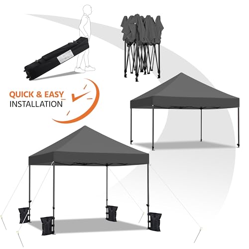 Heavy Duty Pop Up Canopy Tent 10x20 with Wheeled Carry Bag, White X6840