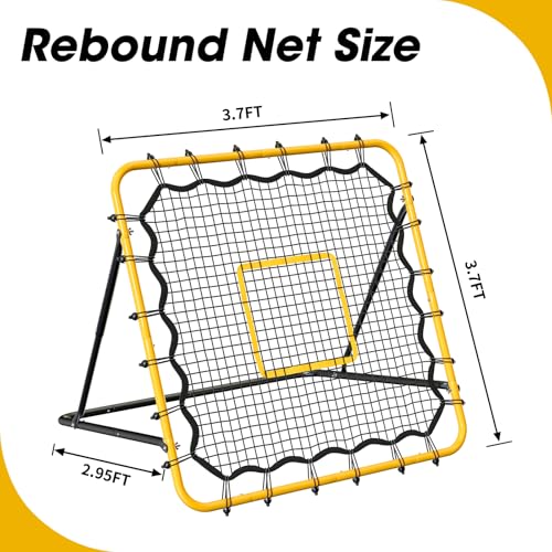 3.7×3.7FT Multi-Sport Training Rebounder Net with Pitching Target T471