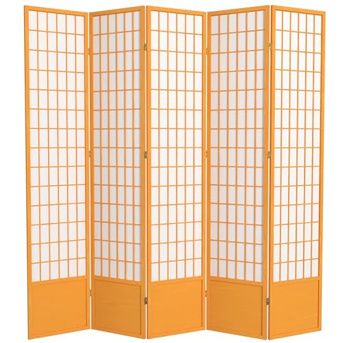 7 ft. Tall Window Pane Shoji Screen Room Divider, 3 Panels T5246