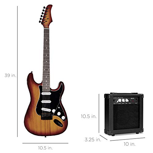 Beginner Electric Guitar Starter Kit with Case, Amp, and Accessories G63095