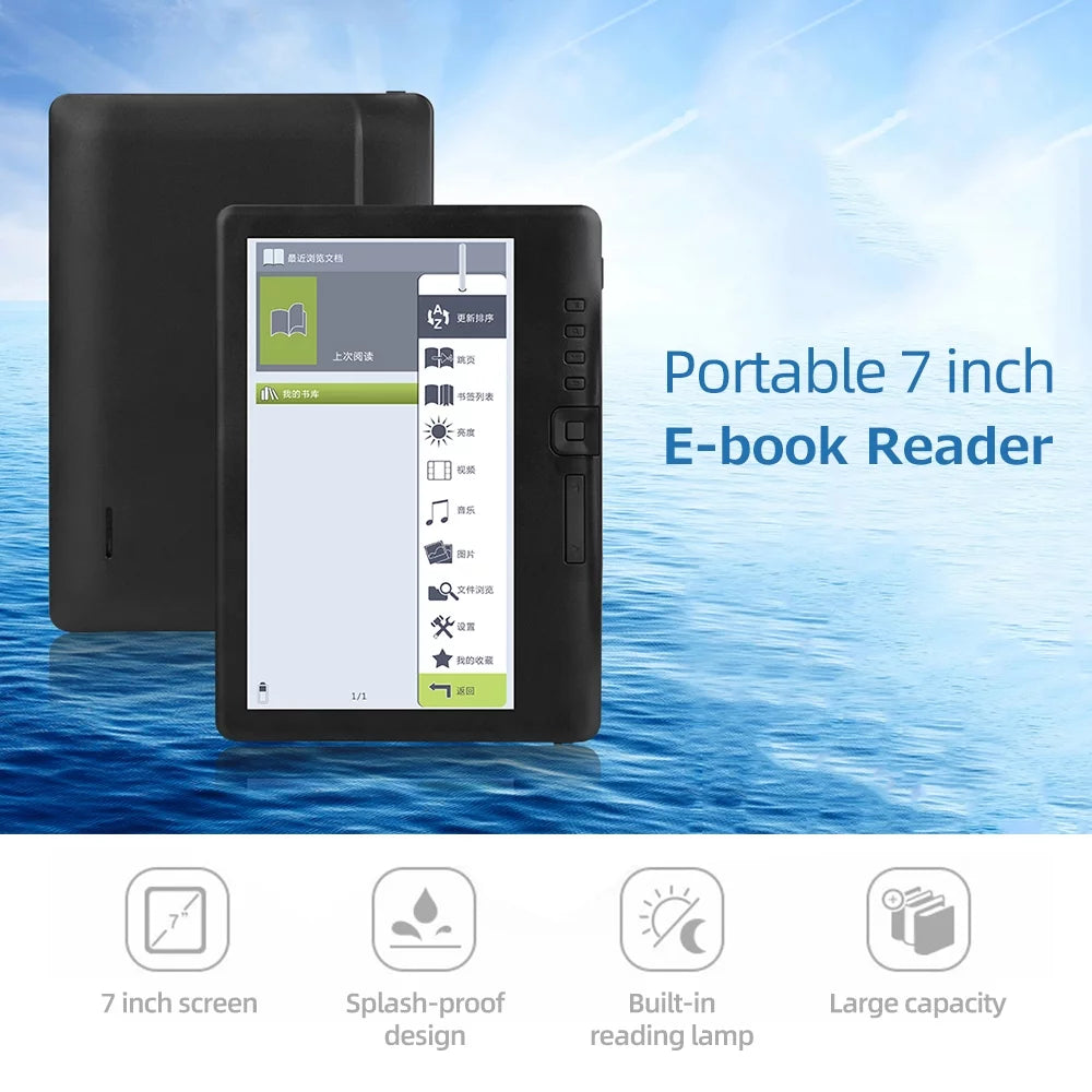 Portable E-book Reader 7 inch with 8GB Memory W949165