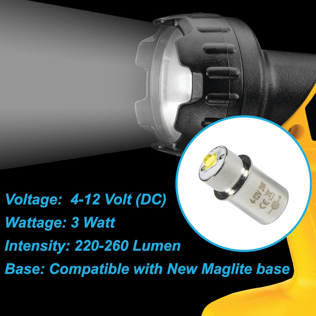 High Power 3W LED Bulb for D/C Cell Flashlights Conversion Upgrade X518