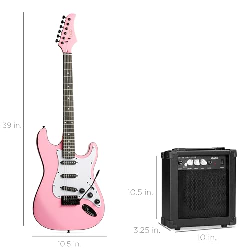 Beginner Electric Guitar Starter Kit with Case, Amp, and Accessories G63095