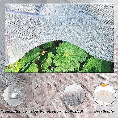 Plant Covers Freeze Protection 10x50ft Garden Floating Row Cover Vegetable Frost Blanket Winter Frost Cloth Y246728