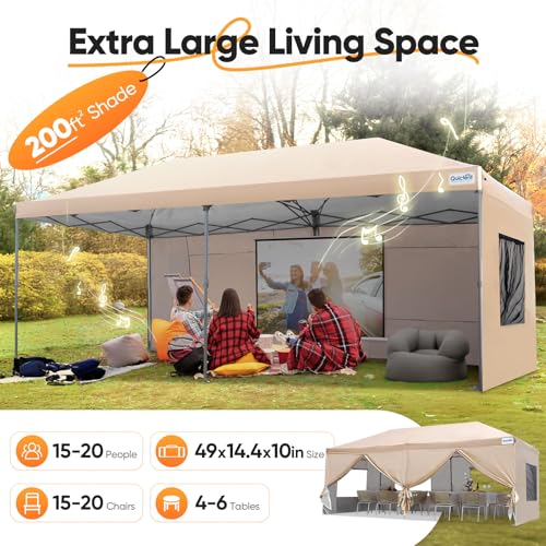 Pop up Canopy Tent 10x20ft Waterproof with Roller Bag O882