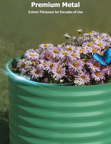 Galvanized Raised Garden Bed for Vegetables, Flowers, Outdoor D165