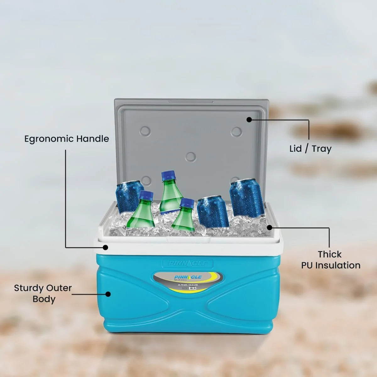 Portable Cooler 4.5 Liter for Picnic Camping Outdoor D406891