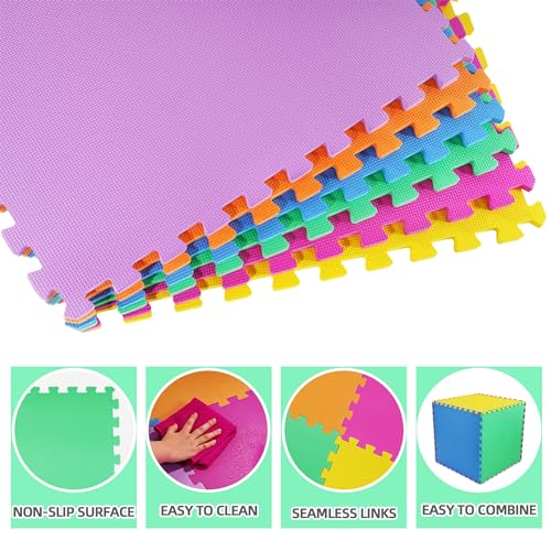 Puzzle Exercise Mat with EVA Foam Interlocking Tiles for MMA, Gymnastics and Home Gym N211438