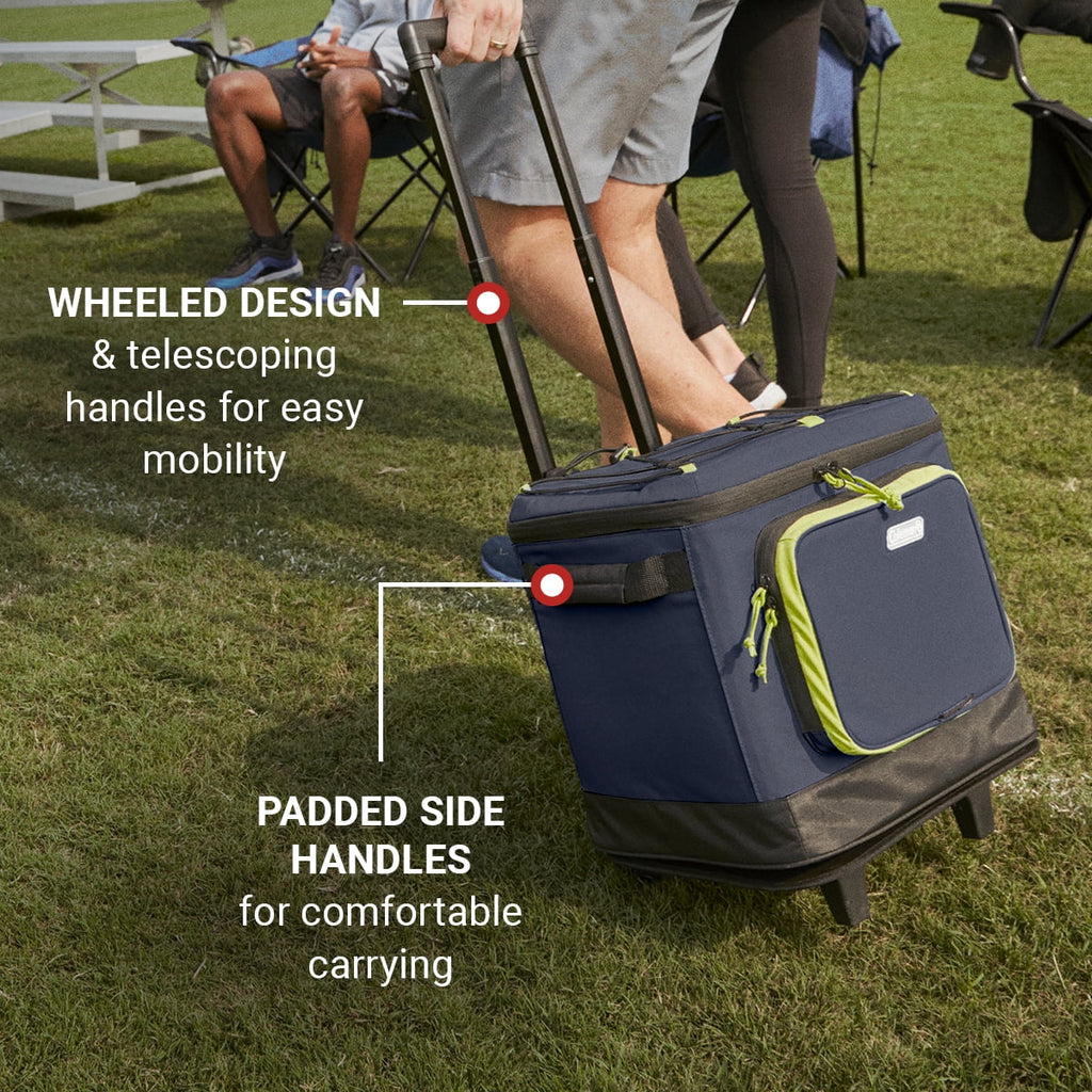 Soft Sided Cooler with Wheels, 42 Cans I1578