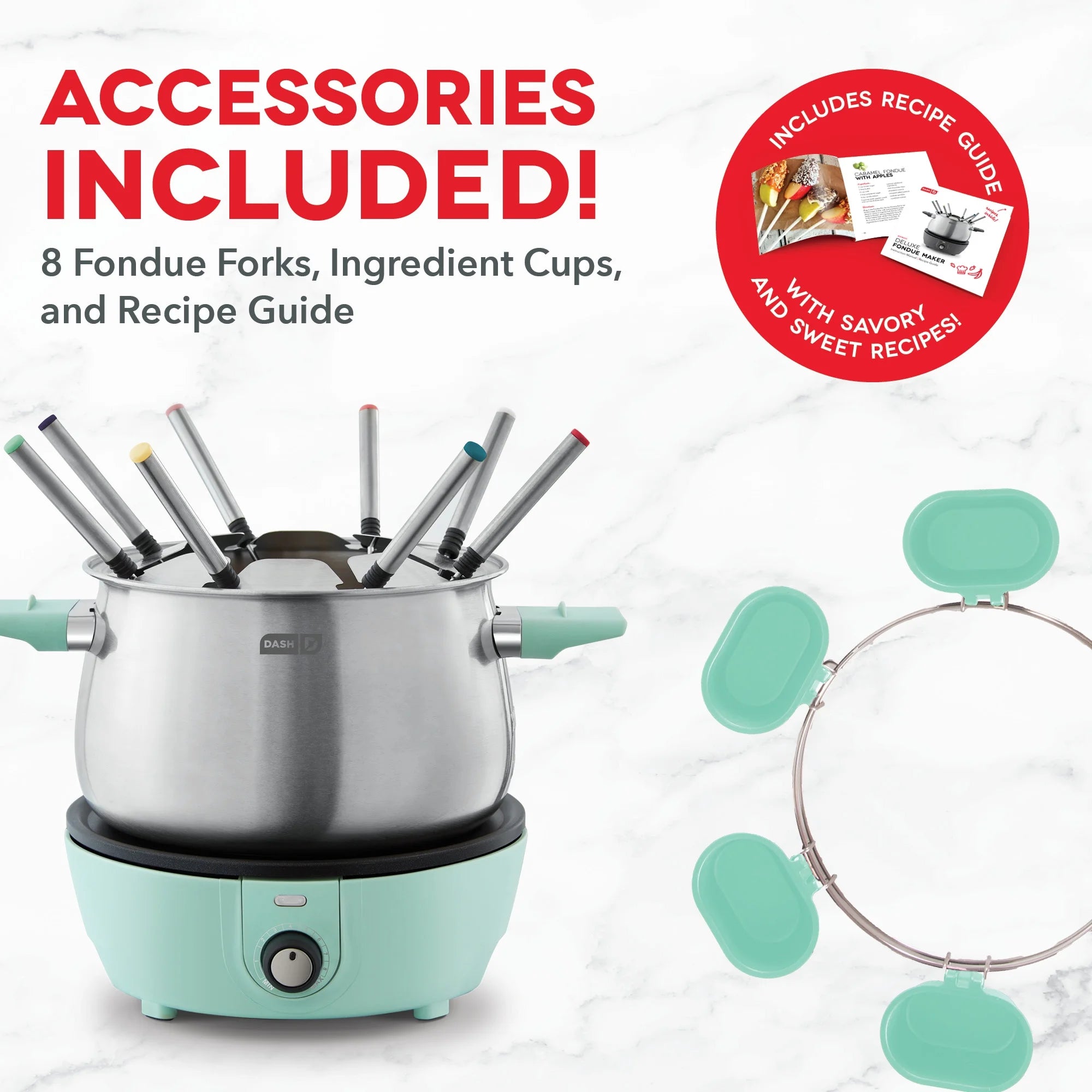Stainless Steel Fondue Maker with Temperature Control, 3-Quart V4050