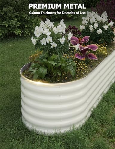 Galvanized Raised Garden Bed for Vegetables, Flowers, Outdoor D165