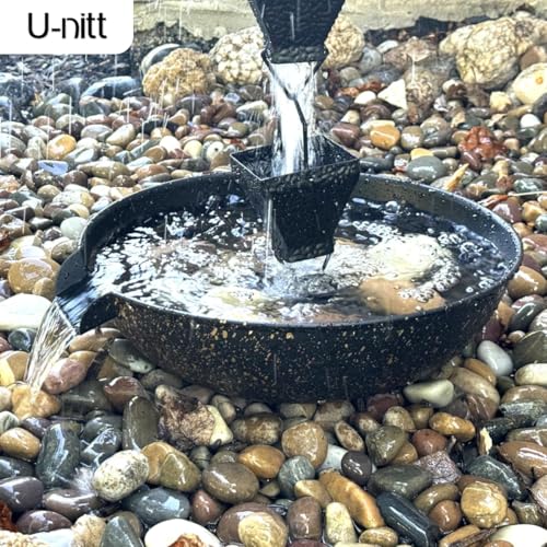 Rain Chain for Gutters, 8.5 FT Metal Black, Powder Coated Square Cups W7390